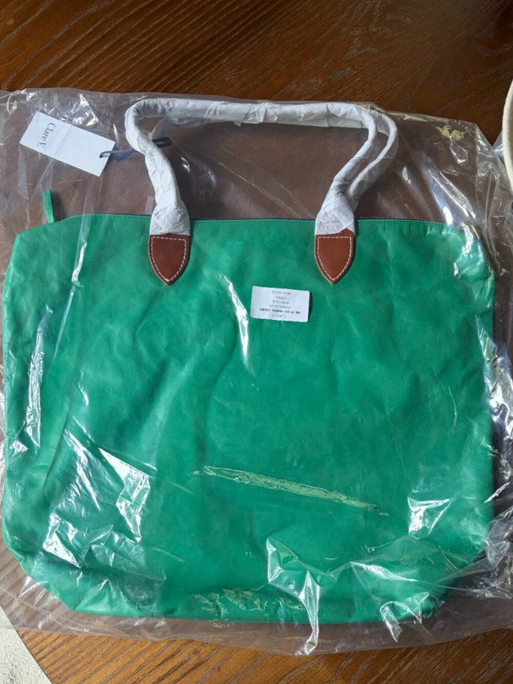 NWT Clare V Overnighter Green Tote Bag